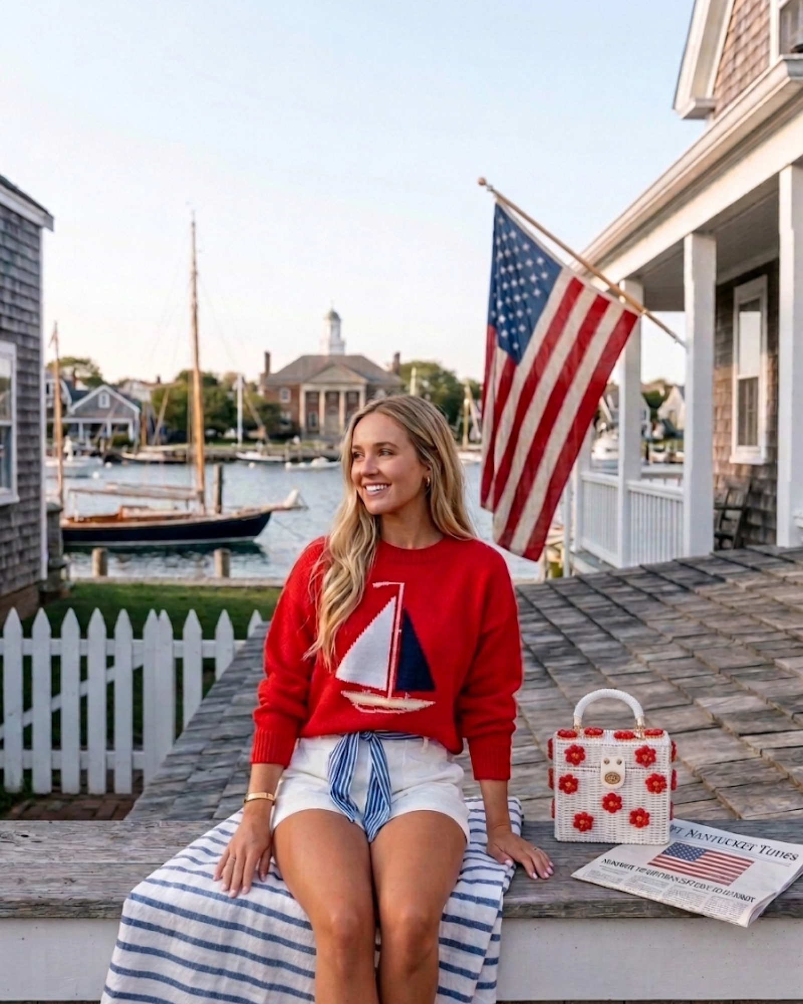 Pop of Red Daisy Bag – By Jenna Lee Pop of Red Daisy Bag – By Jenna Lee